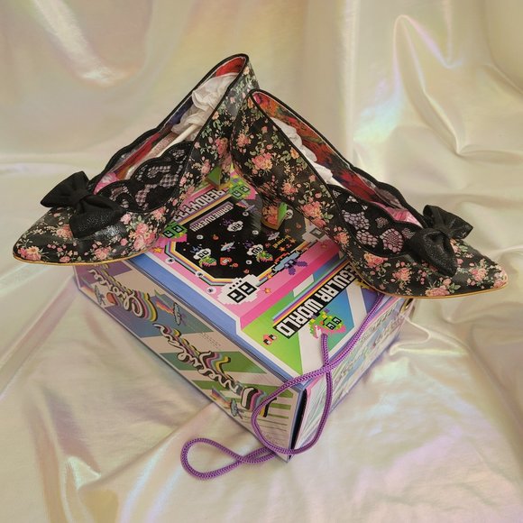 Irregular Choice Marma Ladies Size 42 in BLACK - Low Heel Rococo Style Shoes NIB - Picture 10 of 14